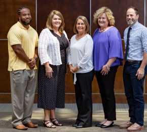 Tammy Yount, center, and her practice support team members.