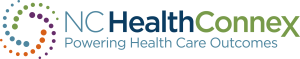 The logo for the NC HealthConnex state-designated health information exchange. 